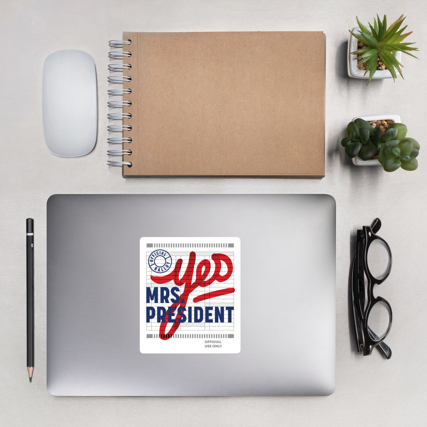 "Yes Mrs President" 5 Inch Sticker