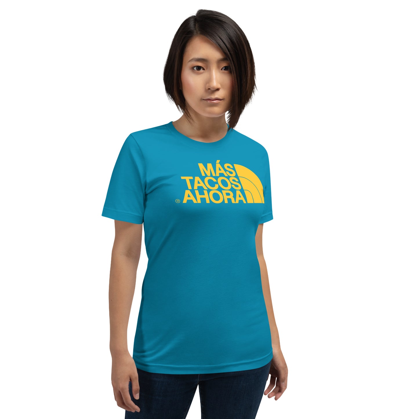 "Mas Tacos Ahora" Yellow Logo Unisex Tee