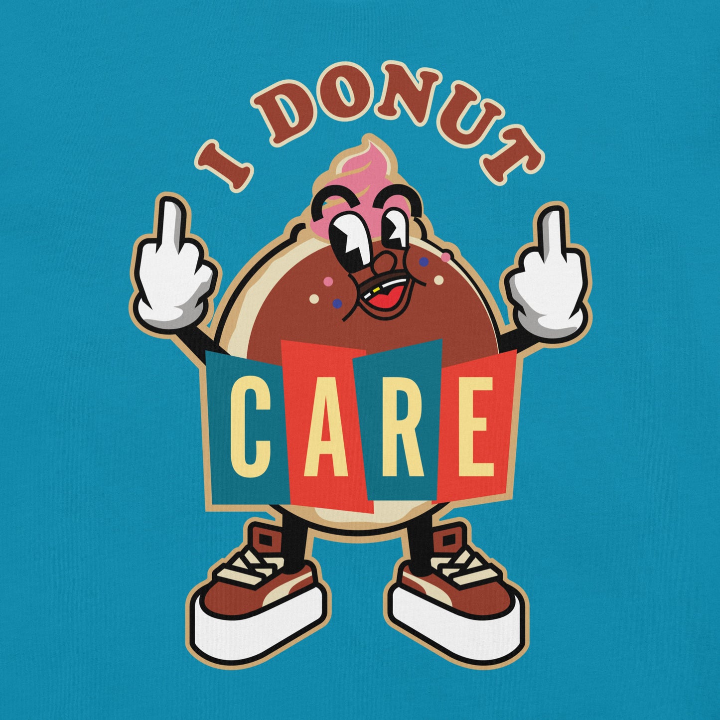 "I Donut Care" Chocolate Unisex Tee