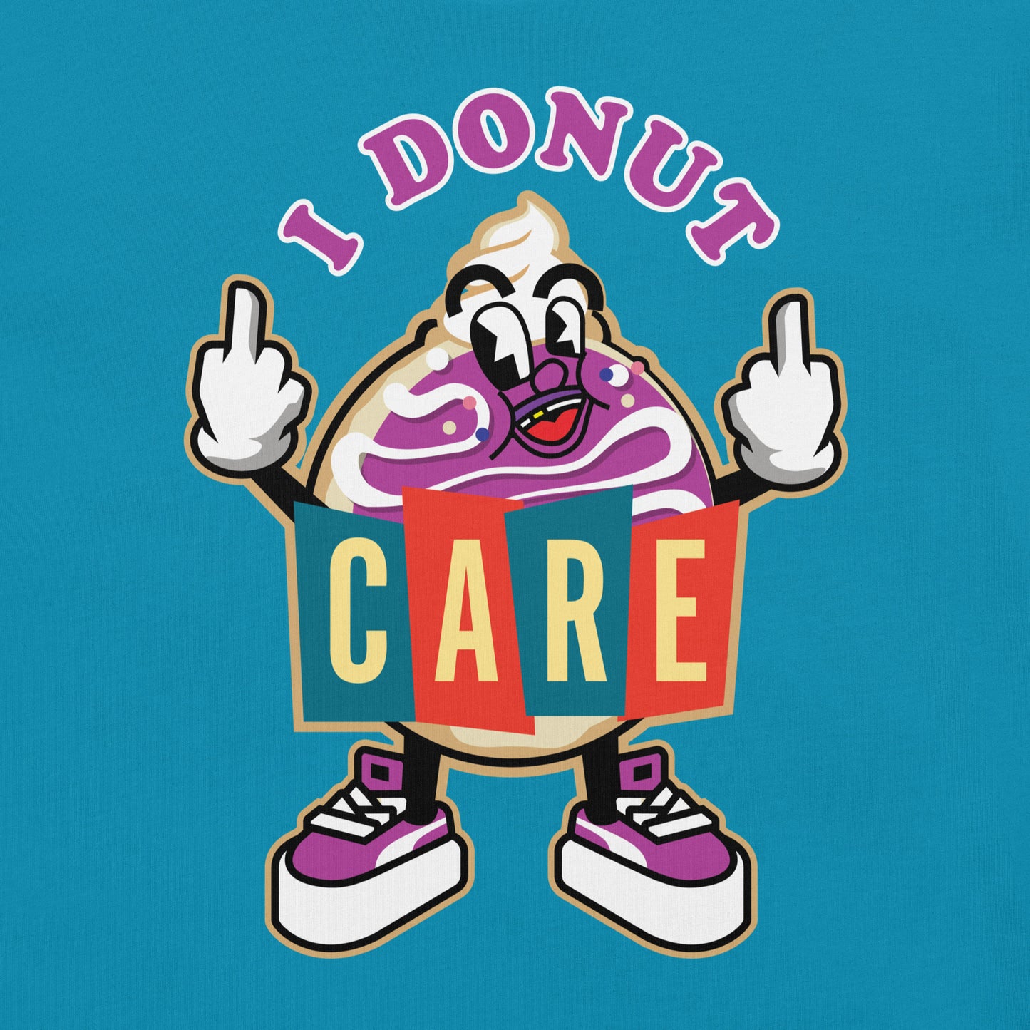 "I Donut Care" Purple Unisex Tee