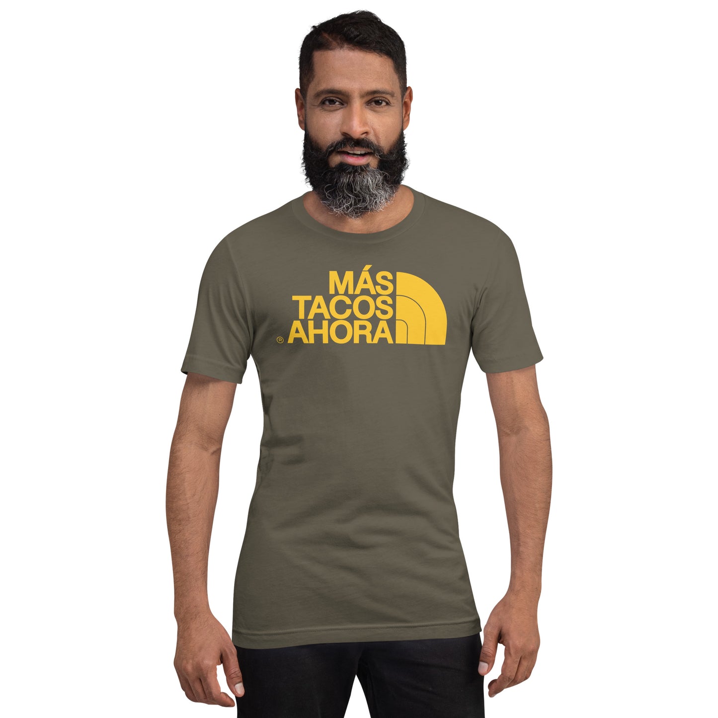 "Mas Tacos Ahora" Yellow Logo Unisex Tee