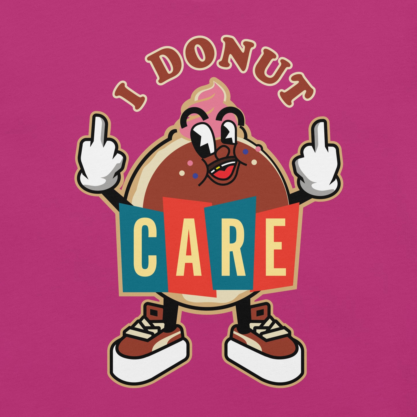 "I Donut Care" Chocolate Unisex Tee