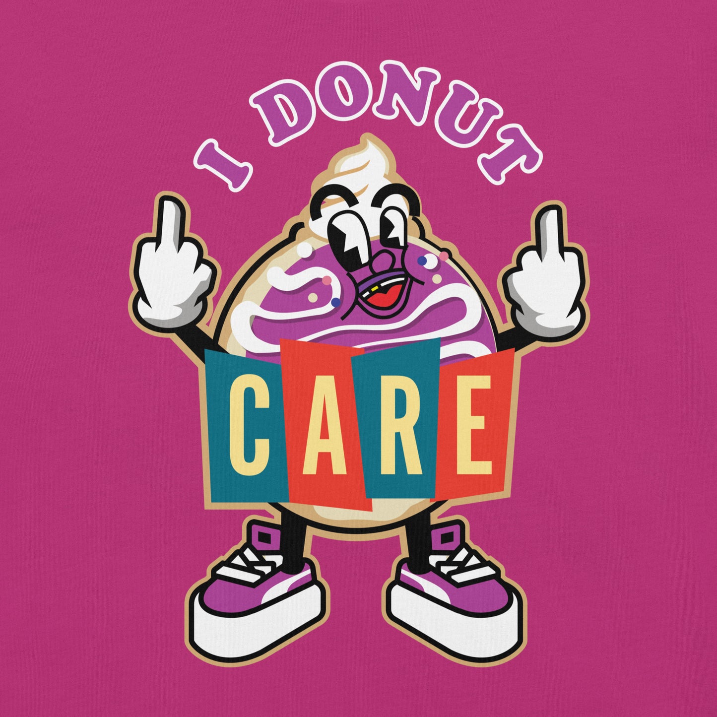 "I Donut Care" Purple Unisex Tee