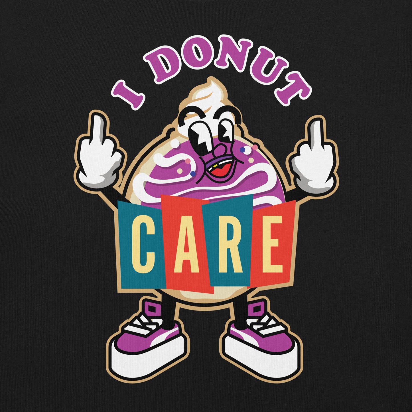 "I Donut Care" Purple Unisex Tee