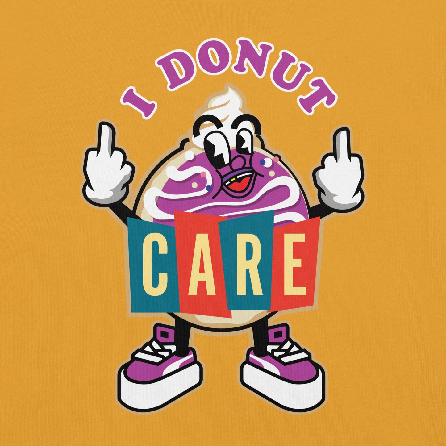 "I Donut Care" Purple Unisex Tee