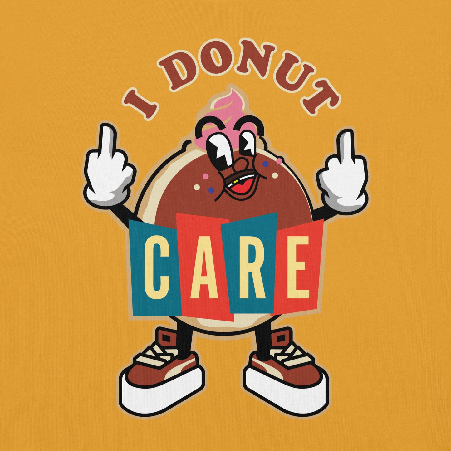 "I Donut Care" Chocolate Unisex Tee