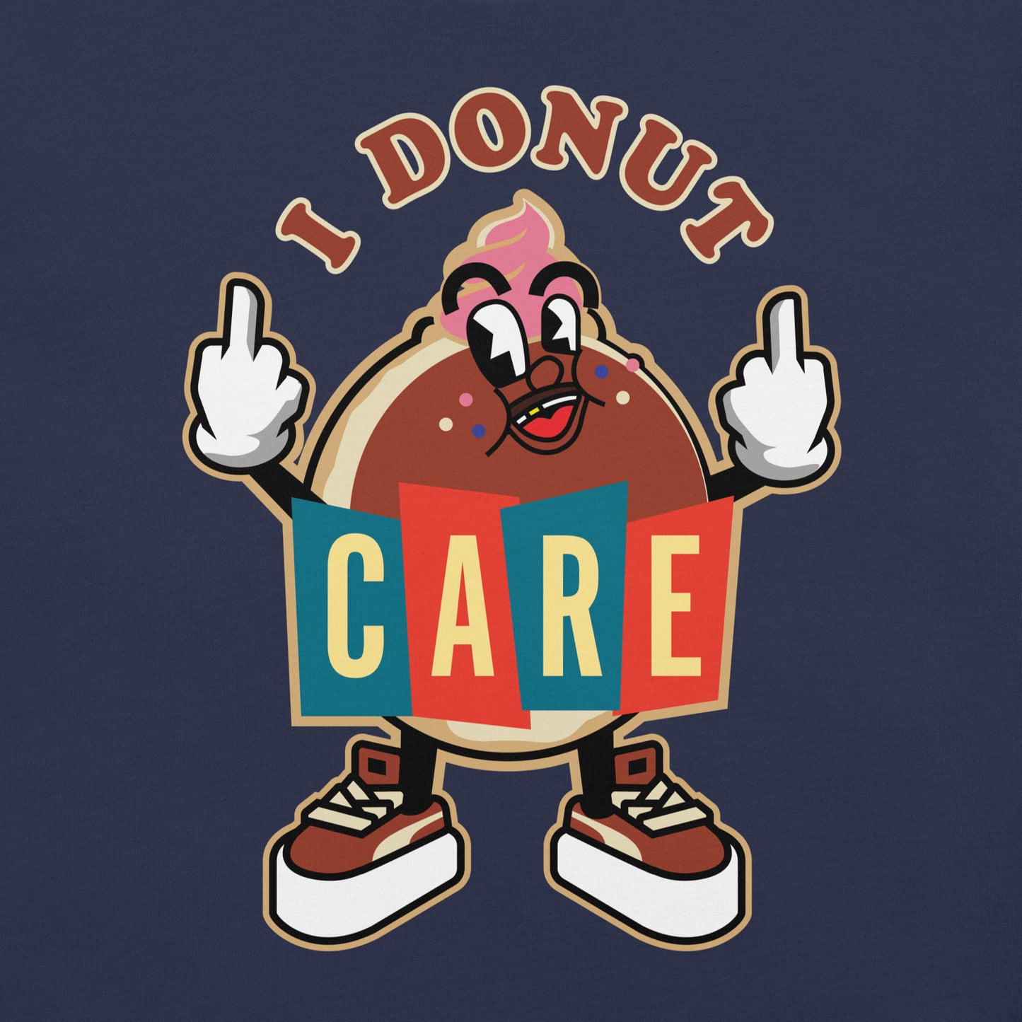 "I Donut Care" Chocolate Unisex Tee