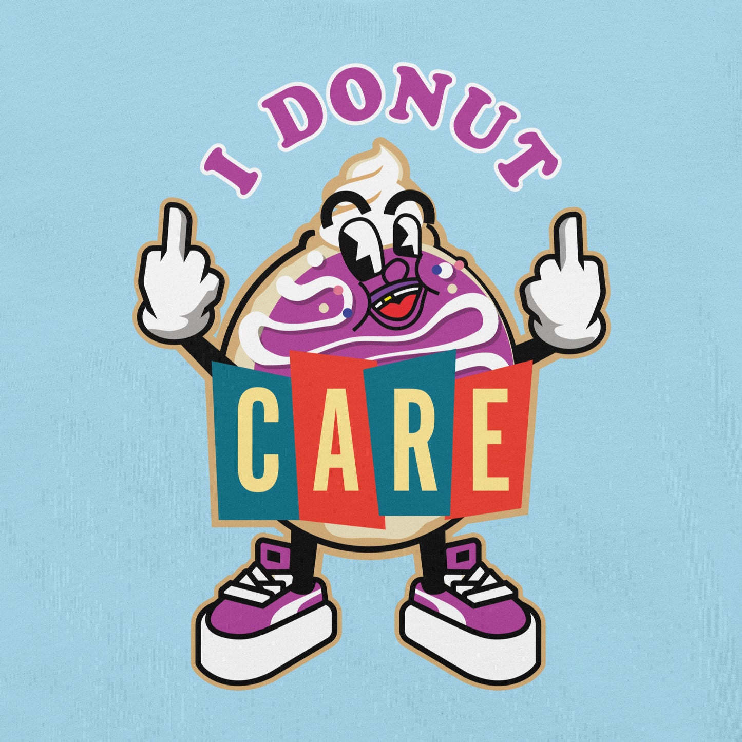 "I Donut Care" Purple Unisex Tee