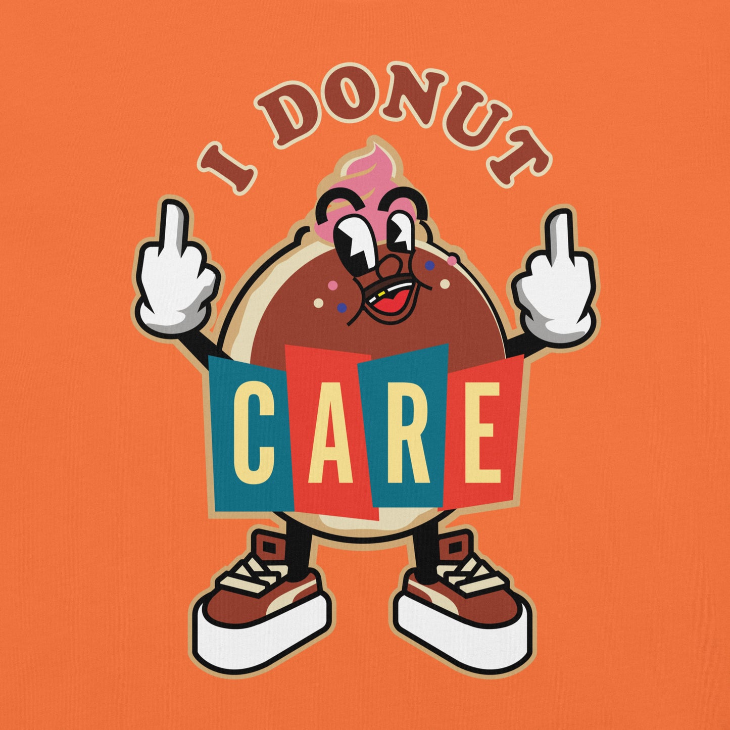 "I Donut Care" Chocolate Unisex Tee