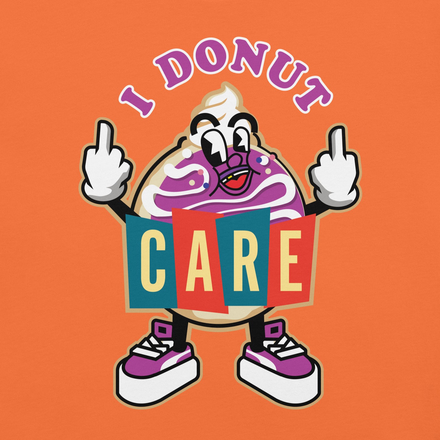 "I Donut Care" Purple Unisex Tee