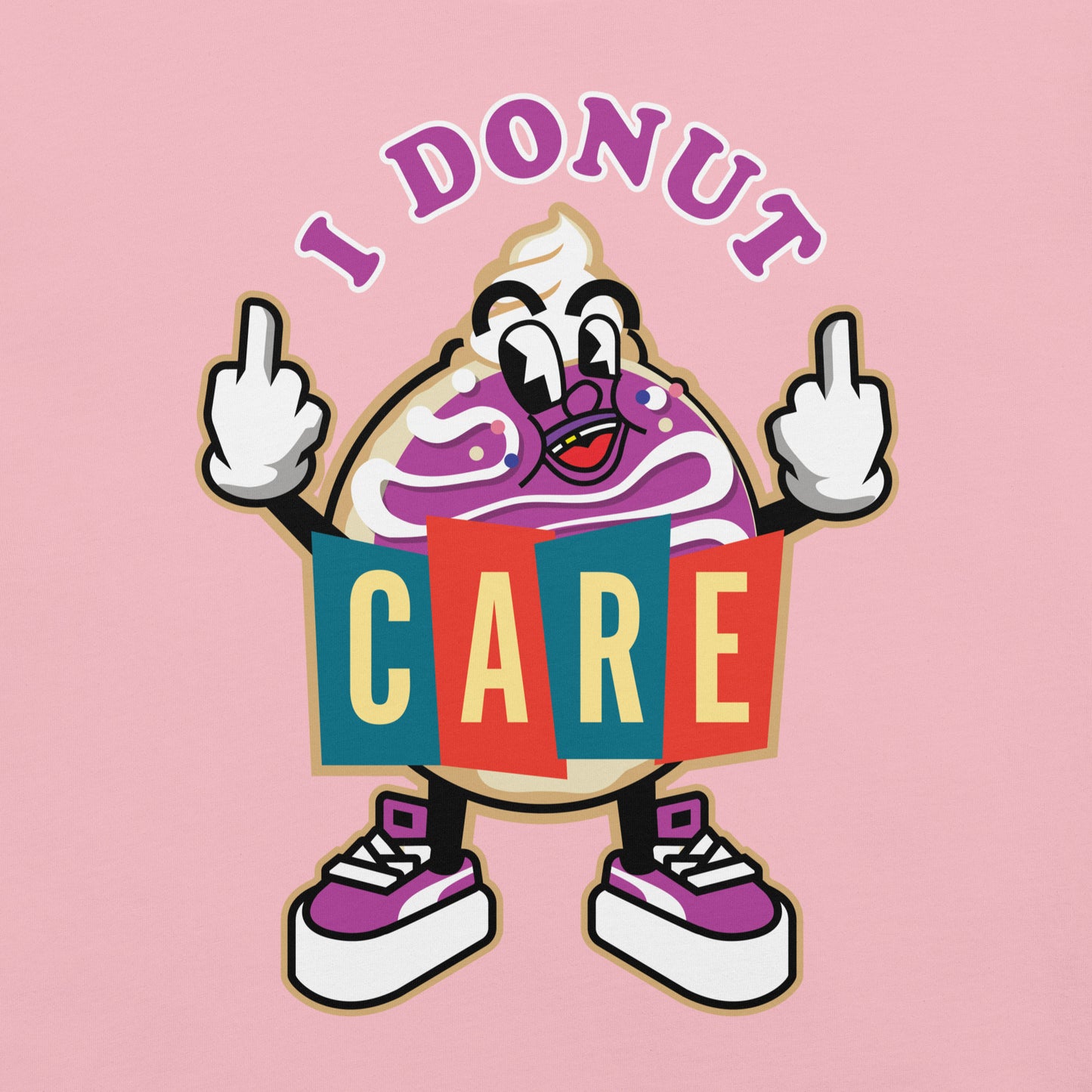 "I Donut Care" Purple Unisex Tee