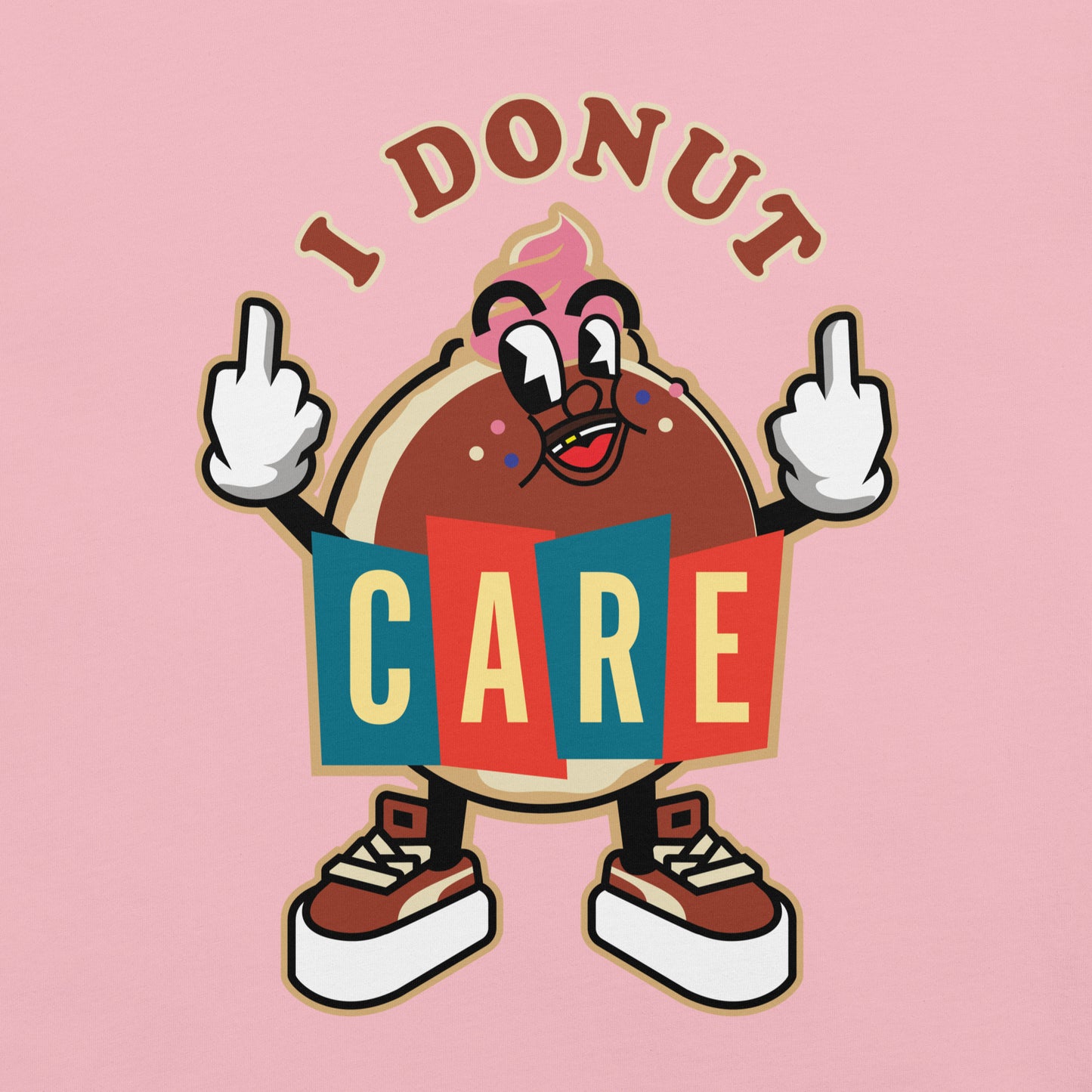 "I Donut Care" Chocolate Unisex Tee