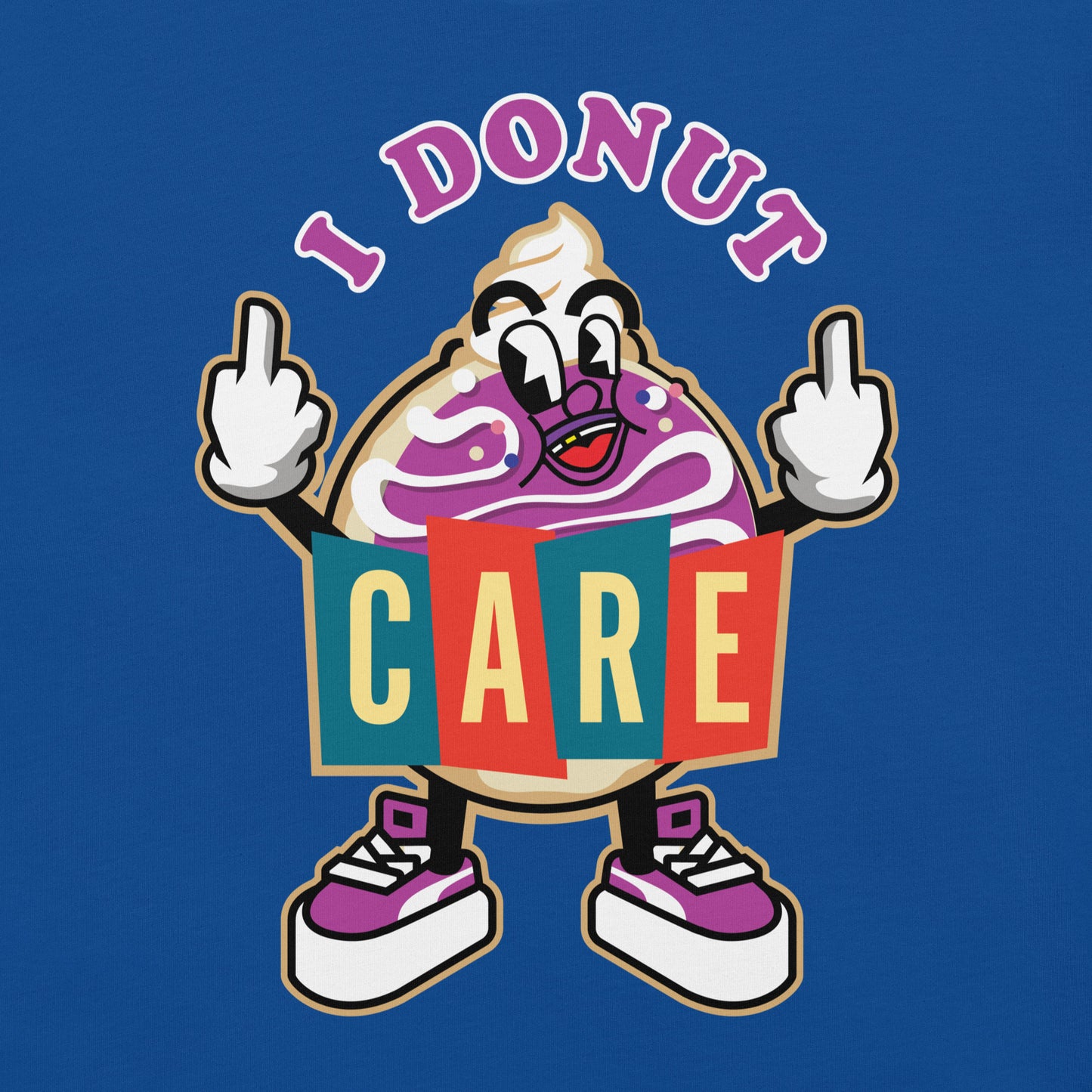 "I Donut Care" Purple Unisex Tee