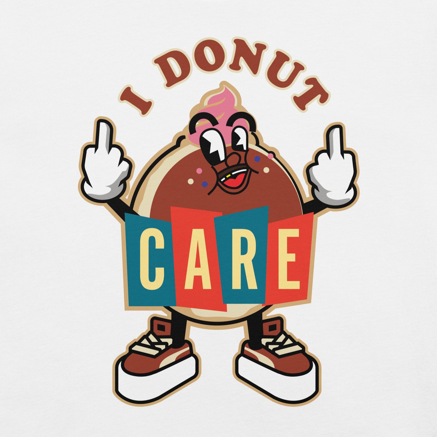 "I Donut Care" Chocolate Unisex Tee